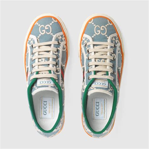 gucci 1977 tennis shoes blue|Gucci tennis 1977 price.